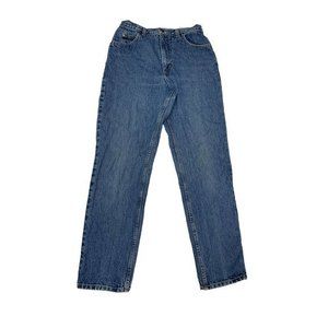 Lands End Womens Mom Blue Jeans Size 10 High Rise Tapete Leg